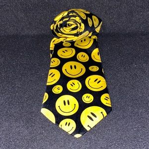 Addiction Happy Face Tie Yellow